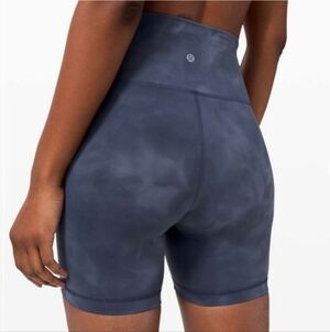 Lulu Wunder Train High-Rise Shorts In Diamond Dye Smokey Tie Dye